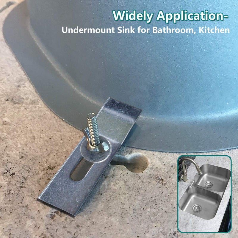 Daisypower Undermount Sink Clips,Sink Brackets,Kitchen and Bathroom Sink Supports Kits(10 Pack) - Image 4